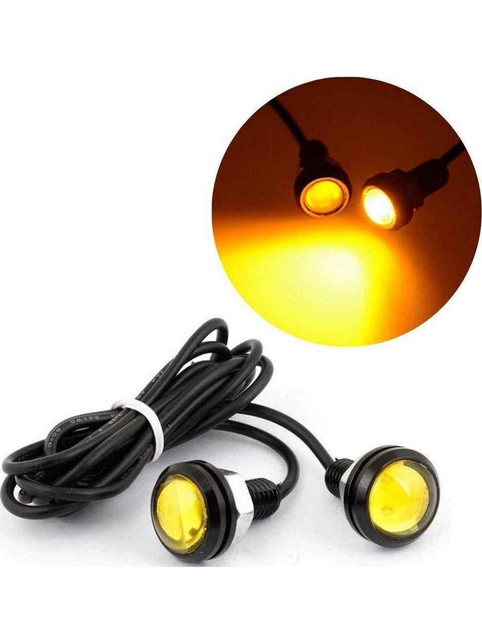 2 Adet Vidalı Turuncu Kartal Gözü Eagle Eye Gündüz Ledi Ayna Altı Ledi