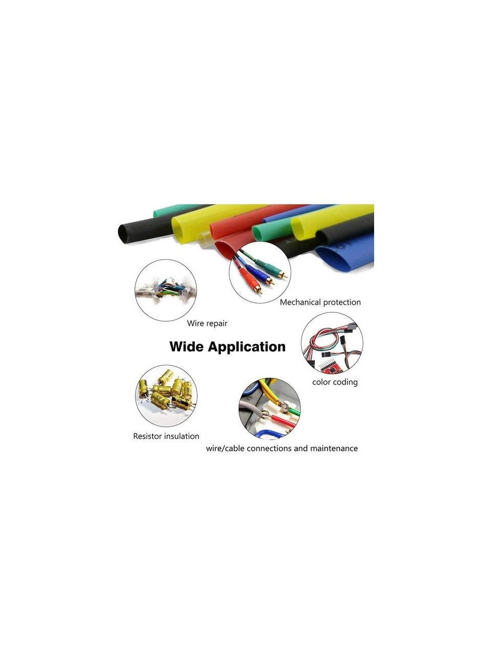 530 Parça Kutulu Renkli Makaron Seti - Isıyla Daralan Kablo