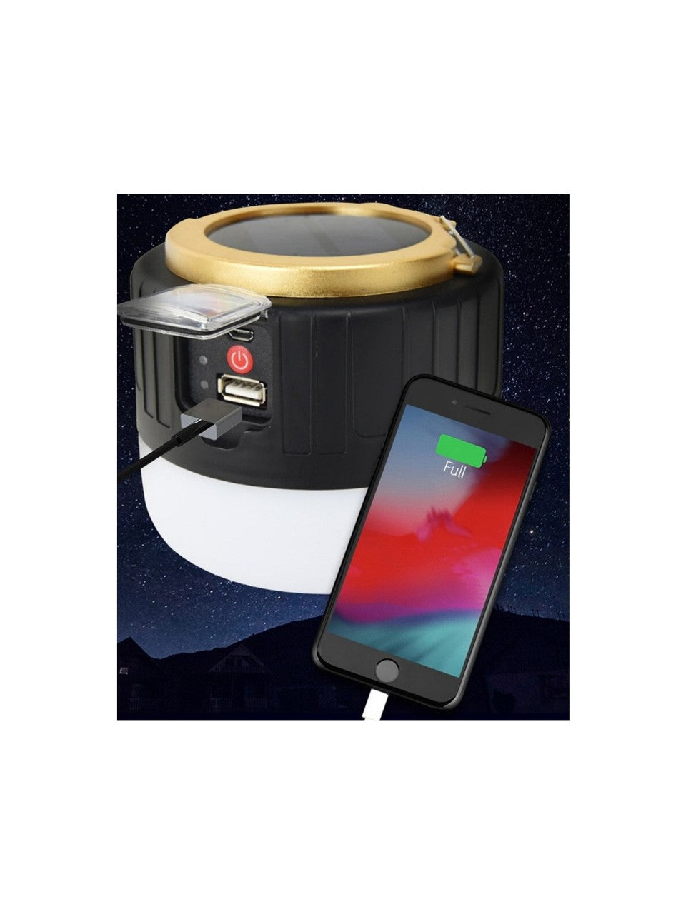 G-300W Kamp Lambası Solar Güneş Enerjili Ampül 26SMD LED Şarjlı El Feneri Powerbank 4mod