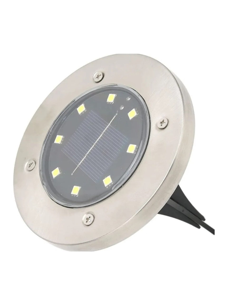 2 Adet 8 Led’li Gömme Solar Güneş Enerjili Zemin Yol Bahçe Aydınlatma Spot Lambası Su Geçirmez 2li-8ledgömme-Aydınlatma