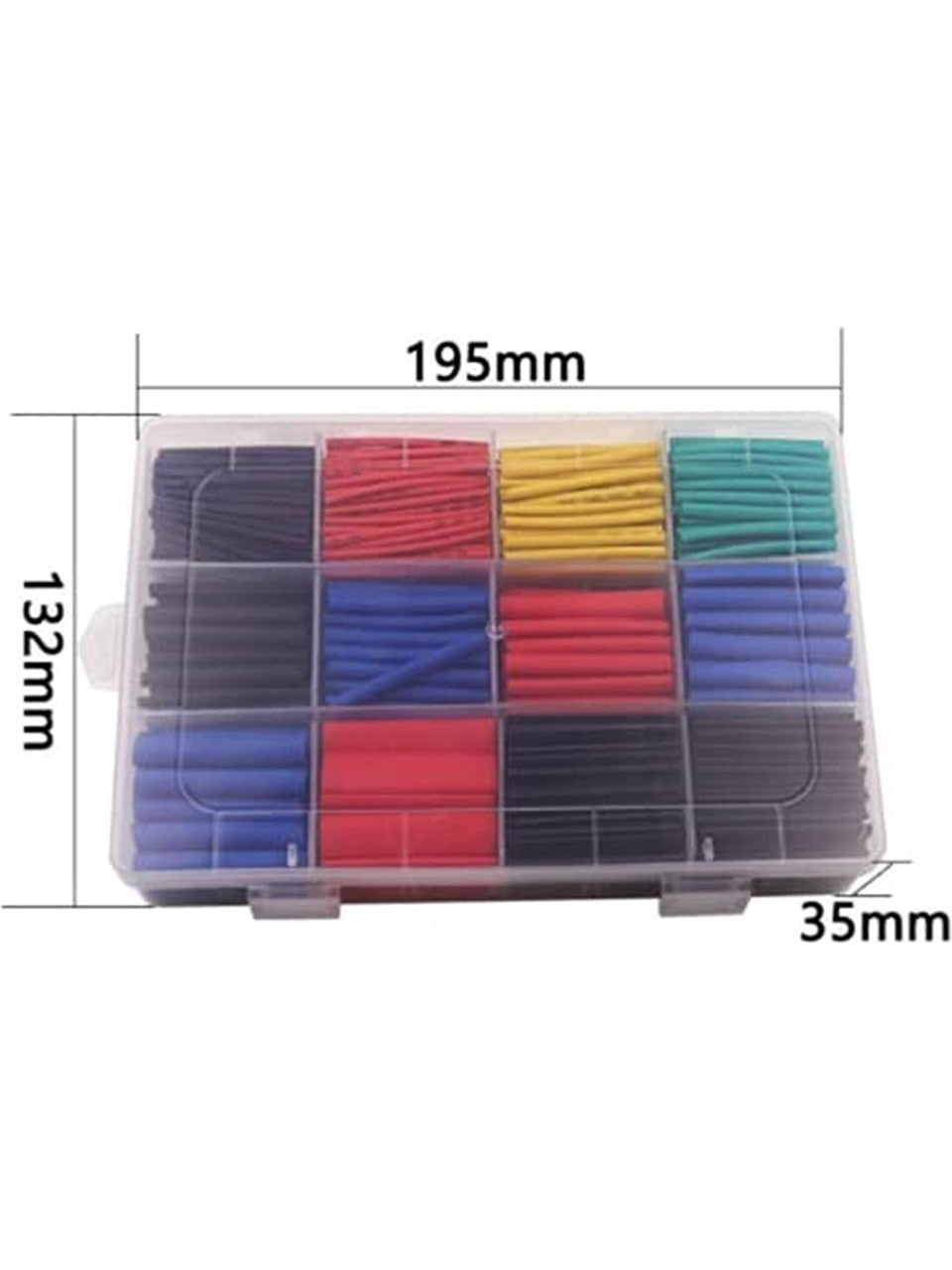 750 Parça Kutulu Renkli Makaron Seti - Isıyla Daralan Kablo