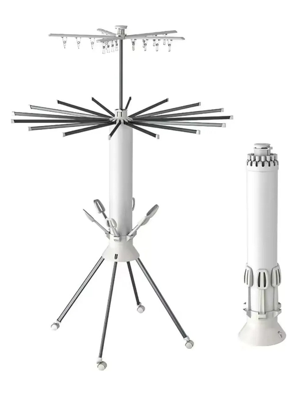 Katlanabilir Ahtapot Çamaşır Kurutma Askısı - Kule Çamaşır Askılığı Ek Ayakkabı Kurutmalığı