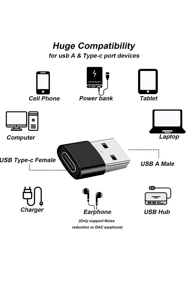 USB 3.0 Type A Erkek - USB 3.1 Type C Dişi Dönüştürücü