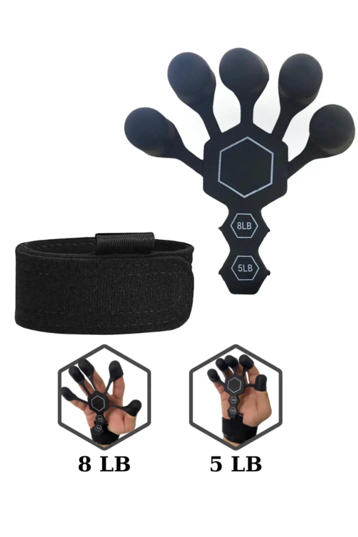 El ve Bilek Geliştirici Kavrama Güçlendirici Damar Belirginleştirici Parmak Egzersiz Aleti Gripster