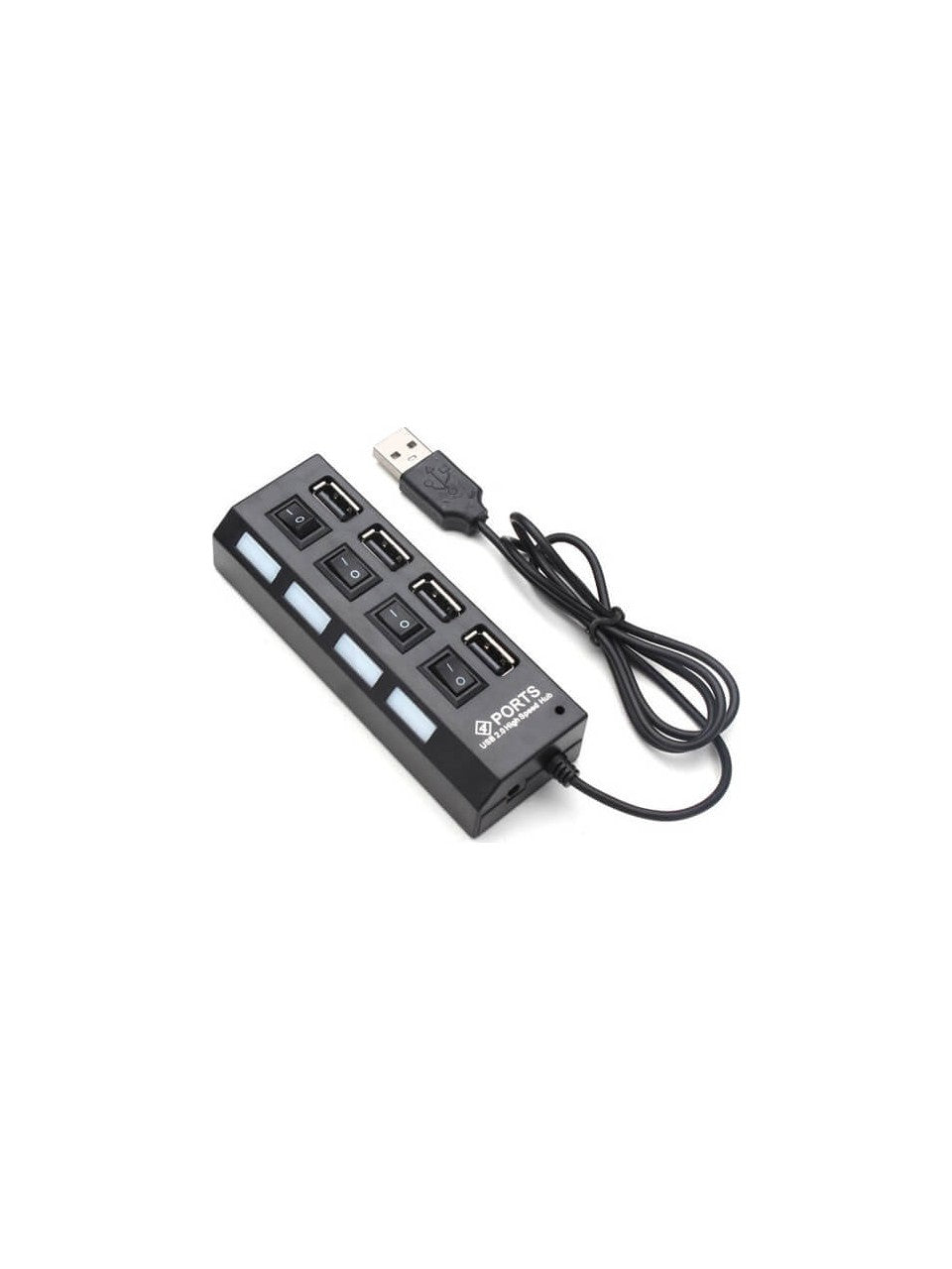4 Port USB 2.0 Çoklayıcı Çoğaltıcı Hub Anahtarlı Işıklı On Off