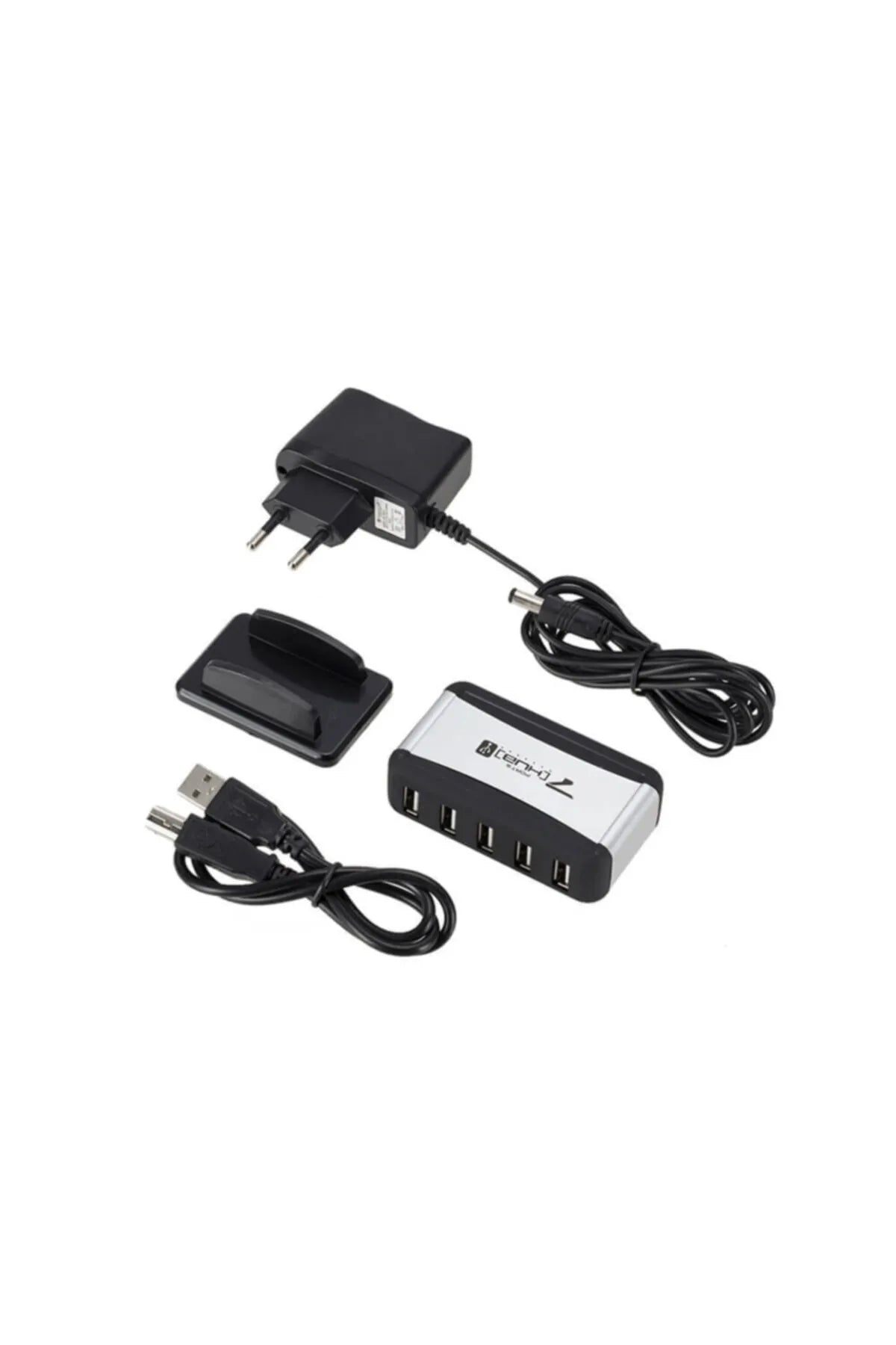 7 Port Standlı USB Çoklayıcı USB Hub Çoğaltıcı - Adaptörlü Pc Notebook