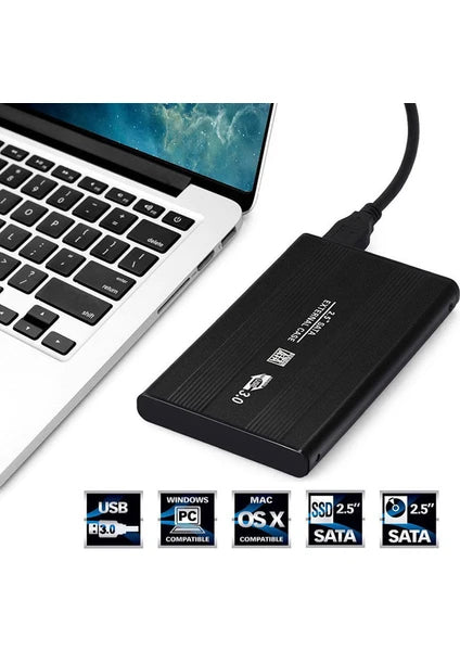 Hard Disk Kutusu 2.5 Sata HDD USB 3.0 Harddisk Kutu - Aluminyum Gövde