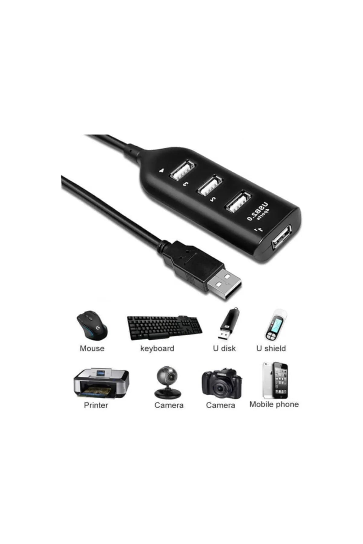 4 Port USB Çoğaltıcı Çoklayıcı Hub USB 2.0 Çoklama Pc Laptop