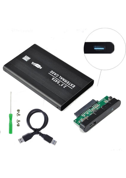 Hard Disk Kutusu 2.5 Sata HDD USB 3.0 Harddisk Kutu - Aluminyum Gövde
