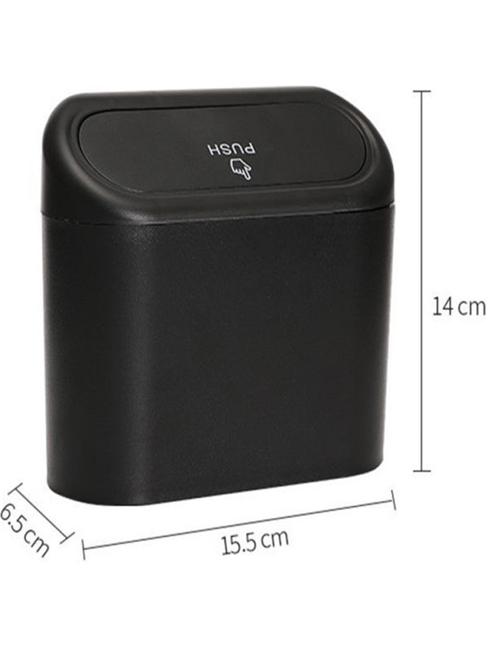 Oto Araba Çöp Kutusu Kapaklı Organizer Çöp Kovası Siyah