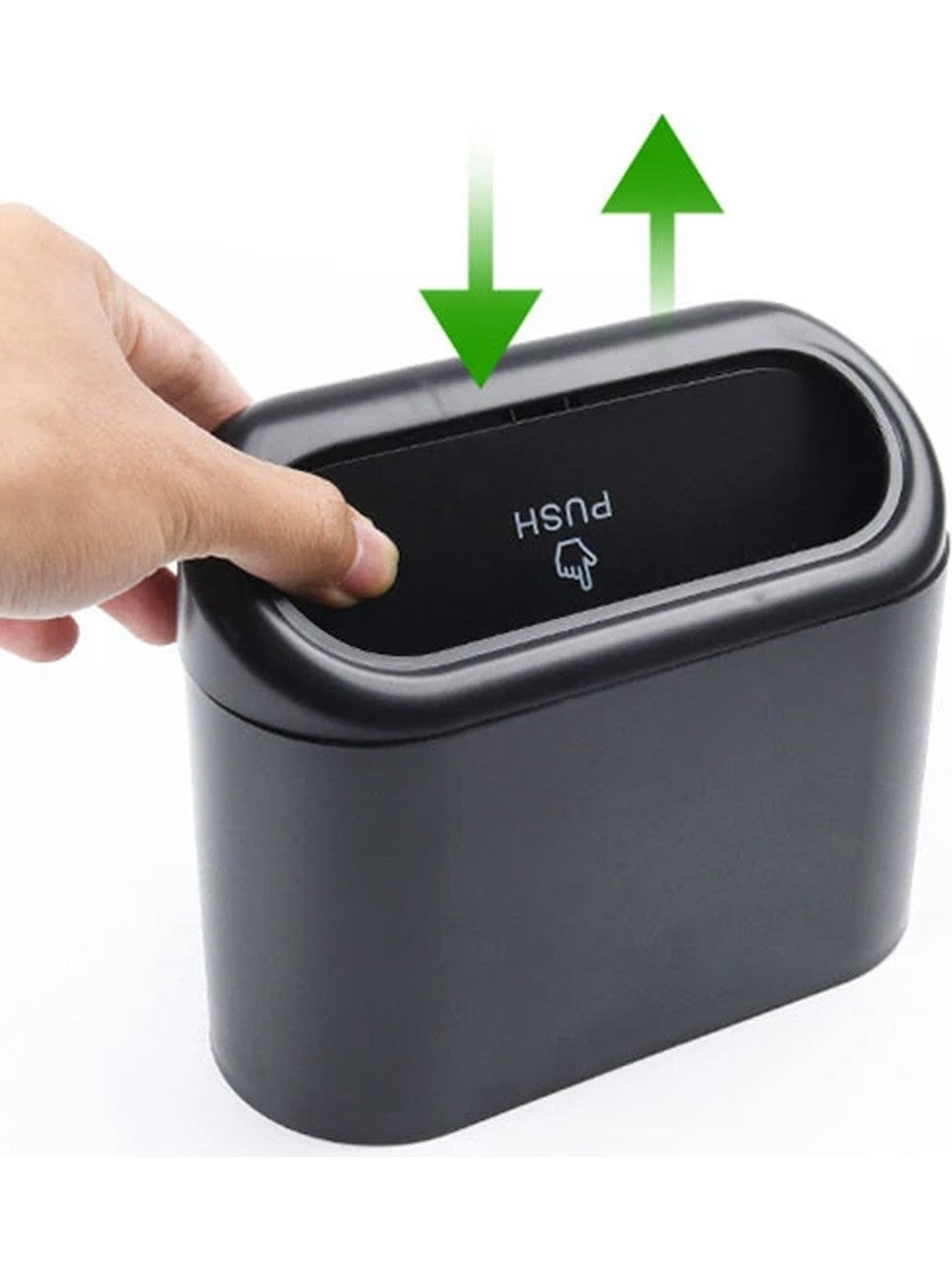 Oto Araba Çöp Kutusu Kapaklı Organizer Çöp Kovası Siyah