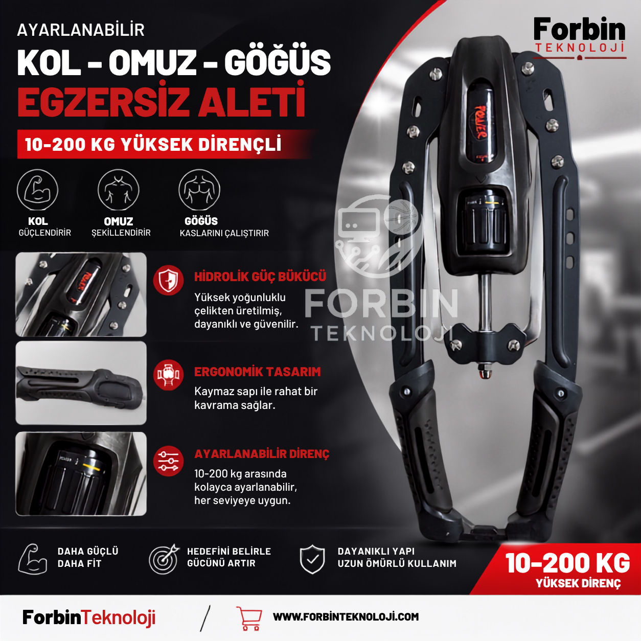 Ayarlanabilir Kol Omuz Göğüs Egzersiz Aleti 10-200 kg Yüksek Dirençli Metal Fitness Ekipmanı