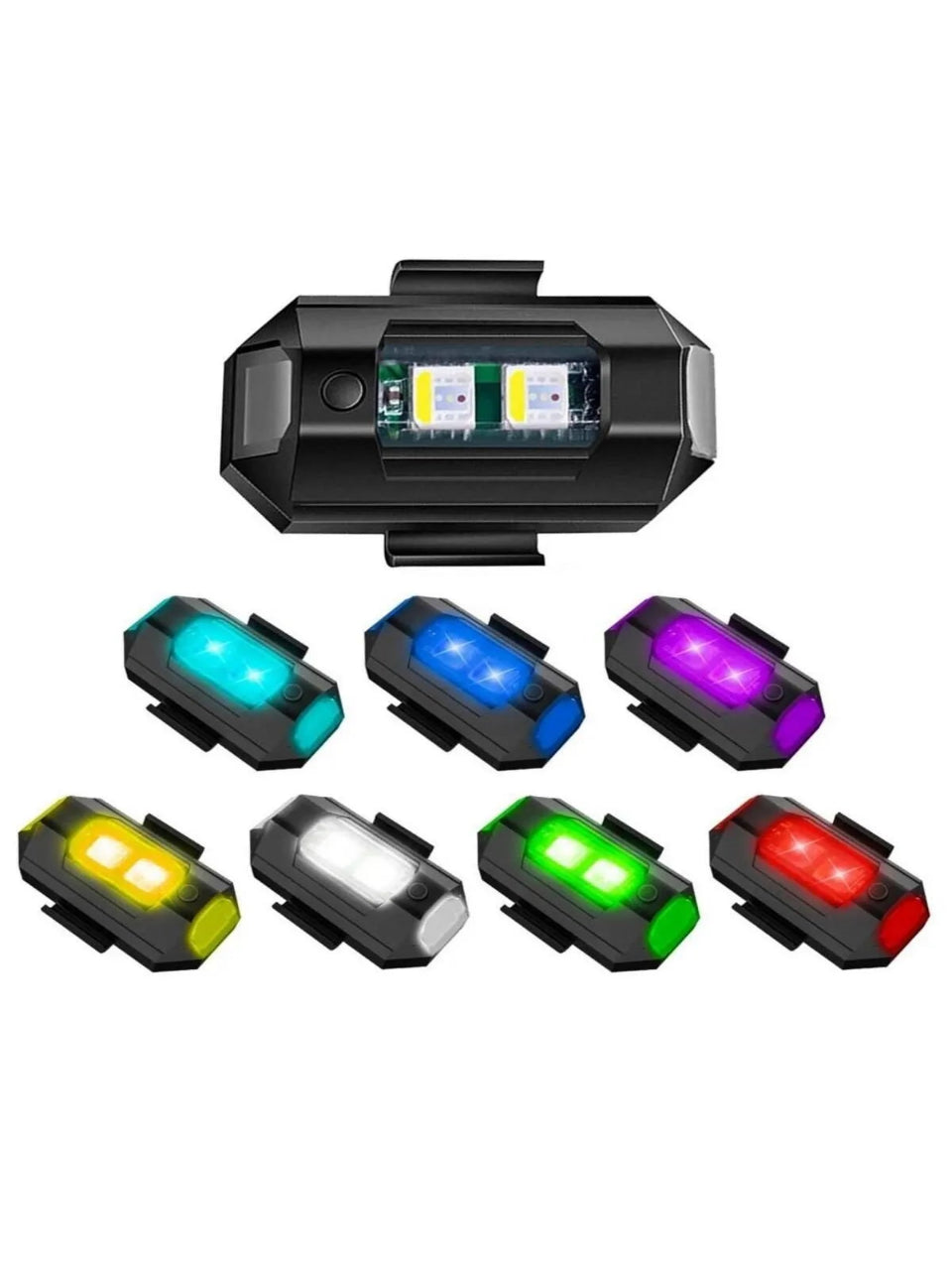 Motor Drone Uçak Kanadı Led Şarjlı Kablosuz Mini Led Çakarlı Lamba RGB Çok Renkli