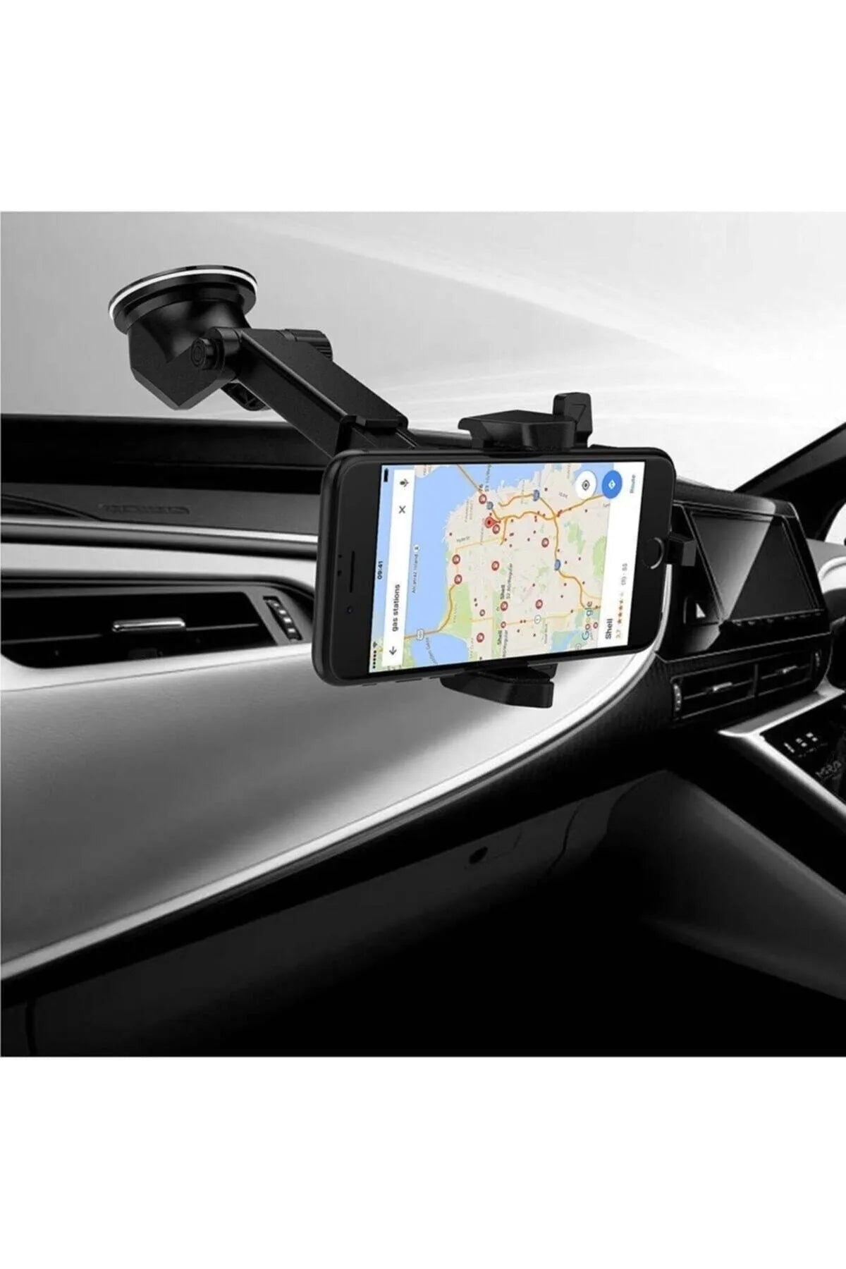 Vantuzlu Cep Araç Telefon Tutucu Oto Araba Içi Telefon Tutacağı 360 Akrobat Siyah