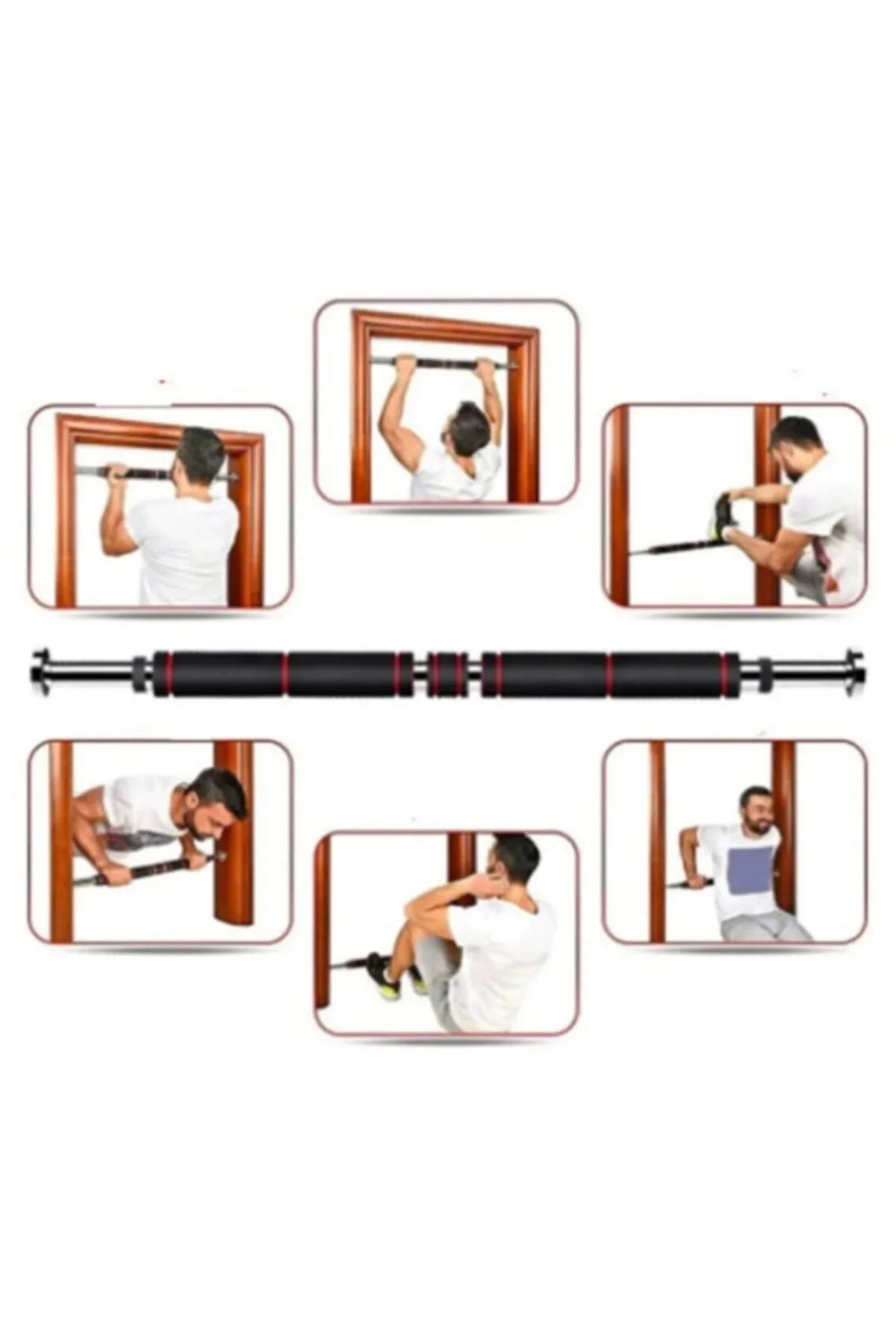 Uzun Süngerli Barfix Demiri Barfiks Çubuğu Koridor Barfiks Barı 80 - 130 Cm Arası