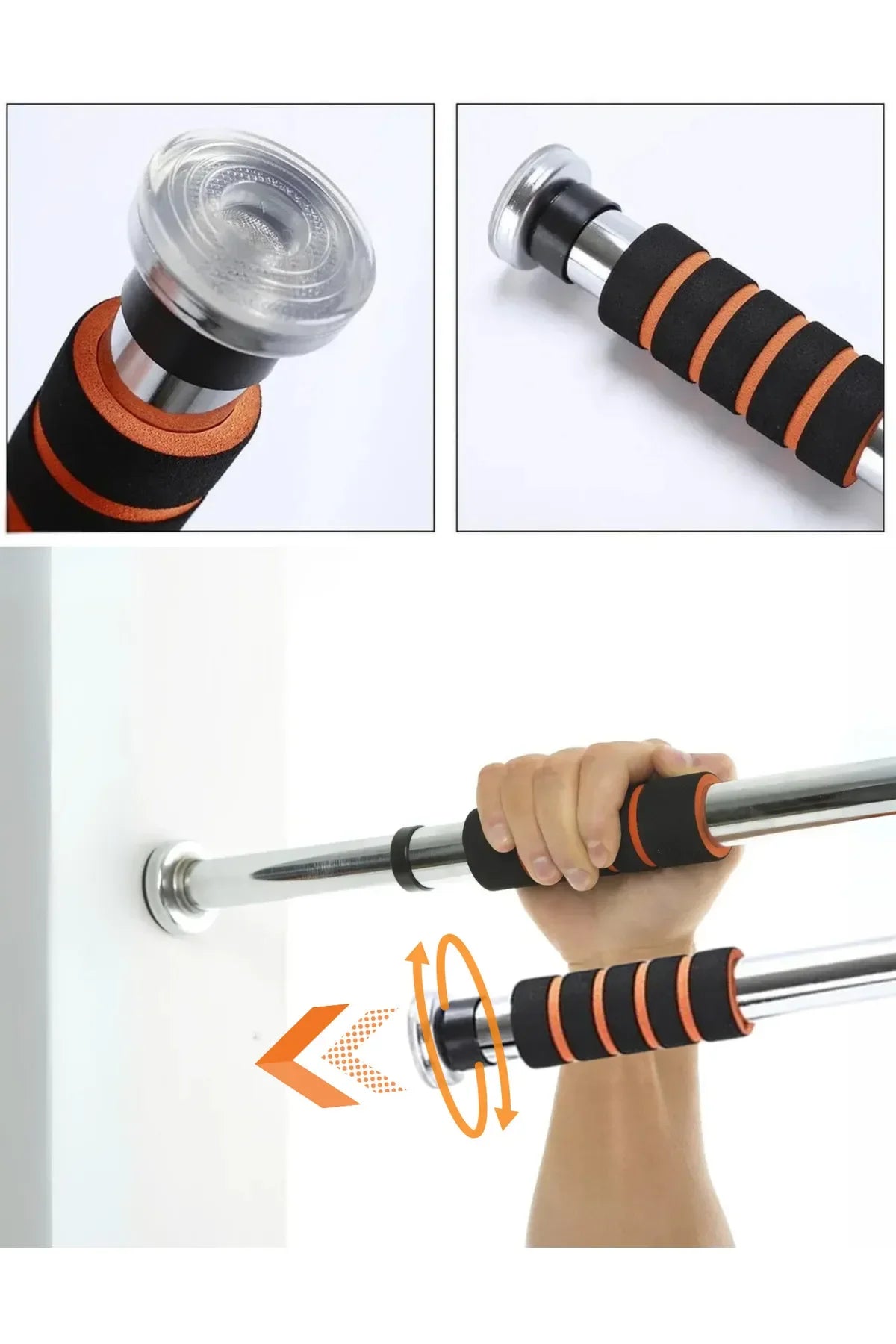 Barfiks Demiri Kapı Barı Koridor 60-100cm Koridor Barfiksi Barfix Spor Aleti Demiri Barfiks Çubuğu