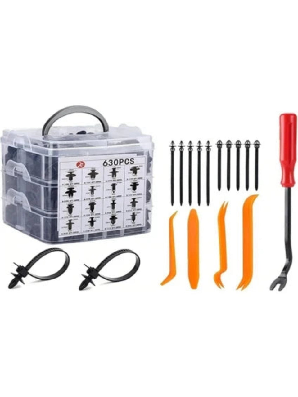 630 Adet Trim Klip Paneli Raptiye Seti Araba Bağlantı Elemanları Kapı Pervaz Döşeme Tamponları