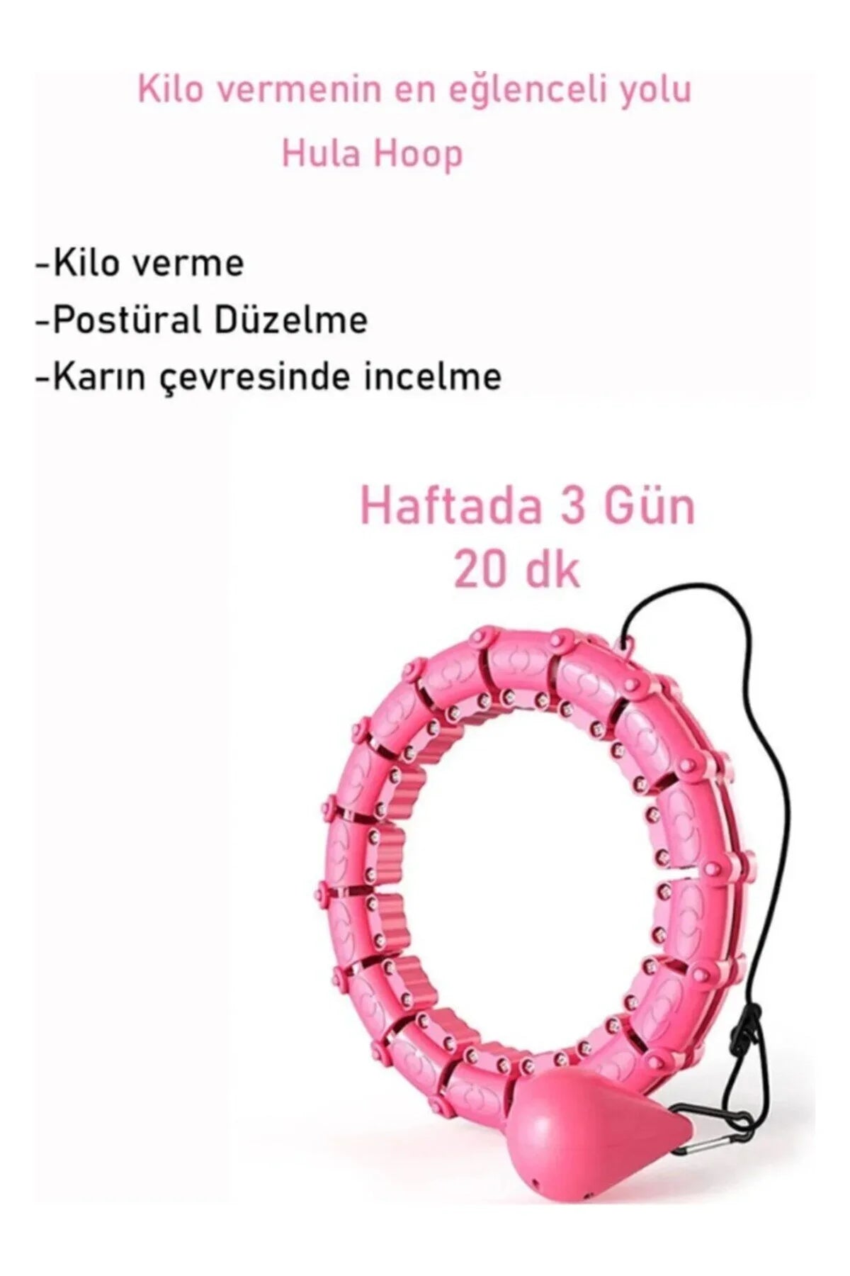 Hulahop Egzersiz Çemberi - Egzersiz Halkası - Ağırlıklı - Bel Bölgesi Ayarlanabilir - Hulahop