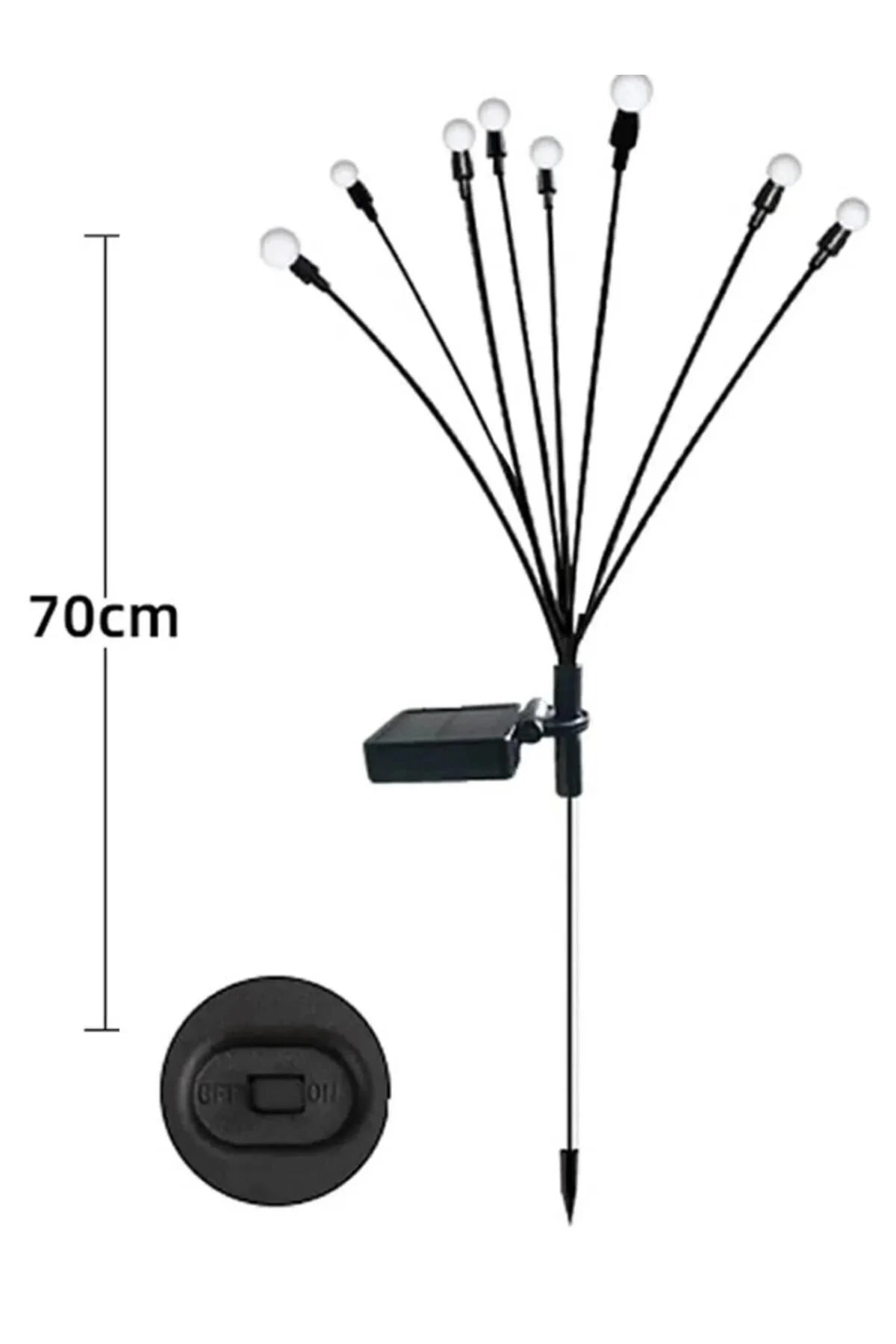 8 Led'li Güneş Enerjili Ateş Böceği Çiçek Lamba Güneş Enerjili Süs Lamba