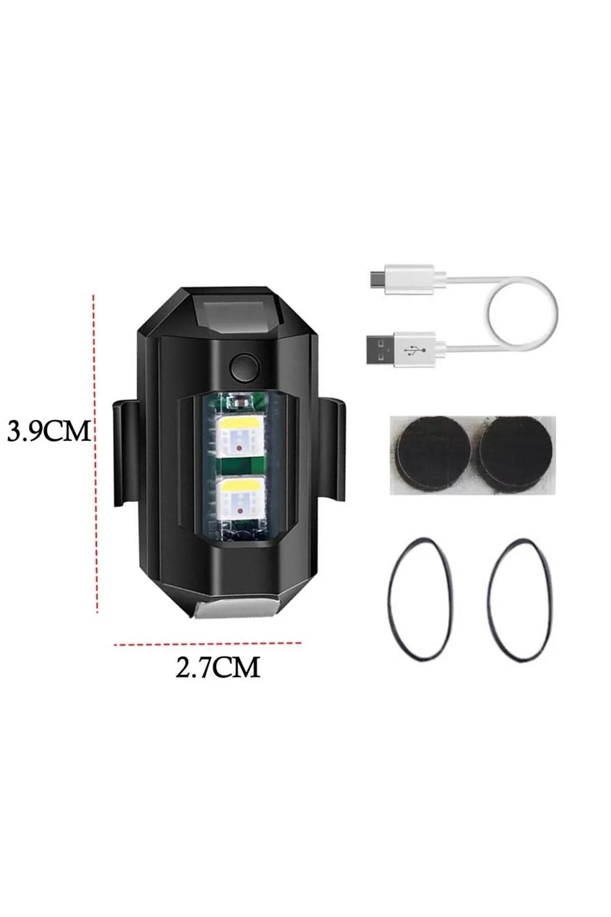 Motor Drone Uçak Kanadı Led Şarjlı Kablosuz Mini Led Çakarlı Lamba RGB Çok Renkli