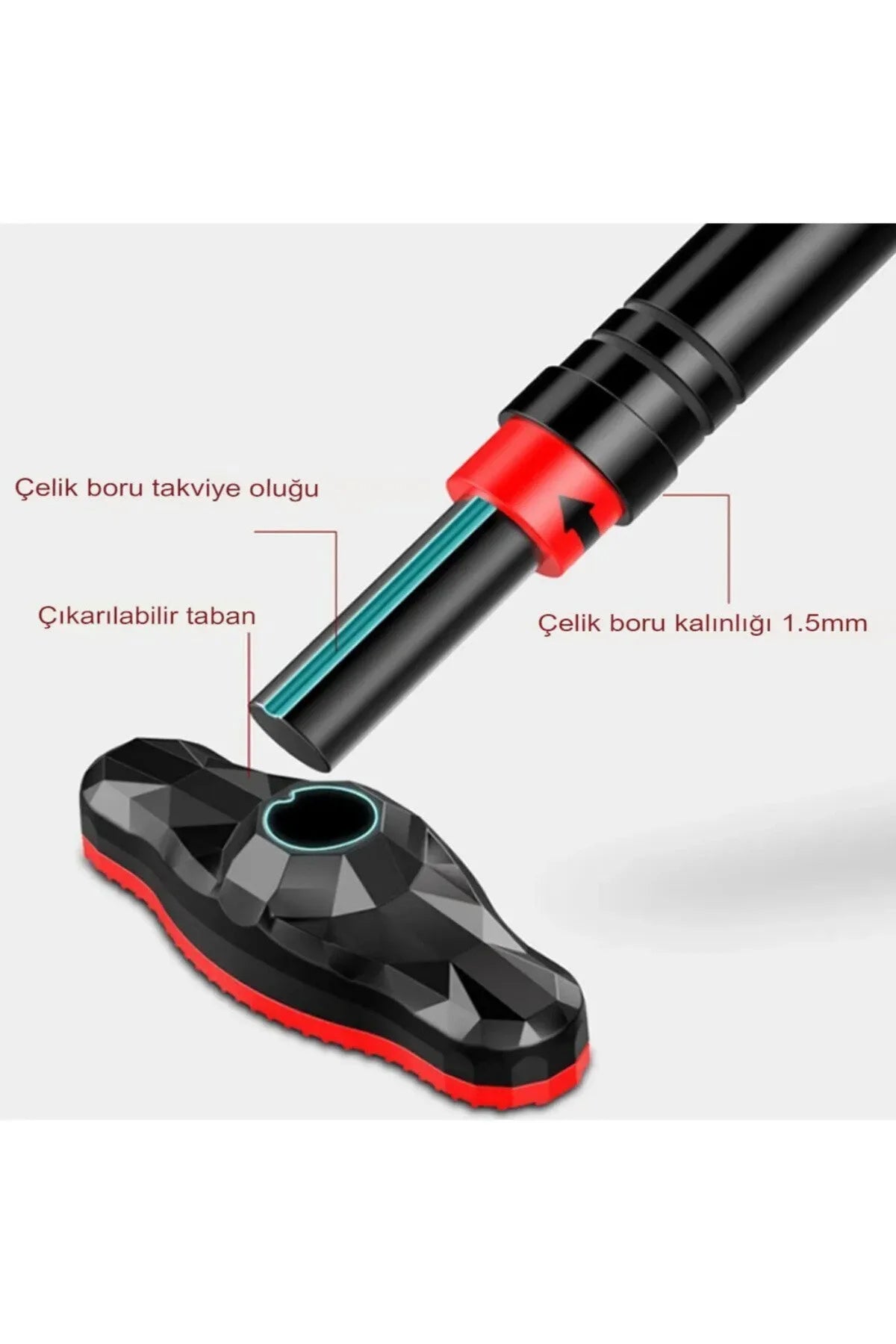 Yeni Nesil 95-125cm Koridor Barfiksi Barfix Aleti Çubuğu Çekme Barı Demiri Bar