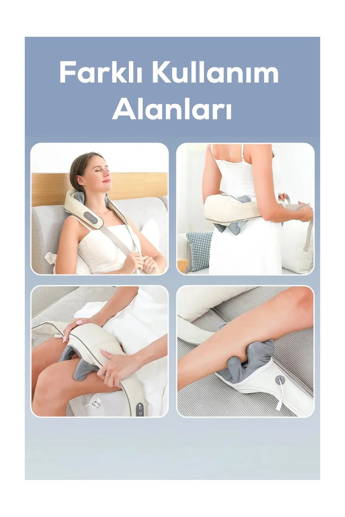 İnsan Eli Hissi Veren Şarjlı Masaj Aleti – Ovmalı, Boyun, Sırt Ve Bacak Masaj Cihazı