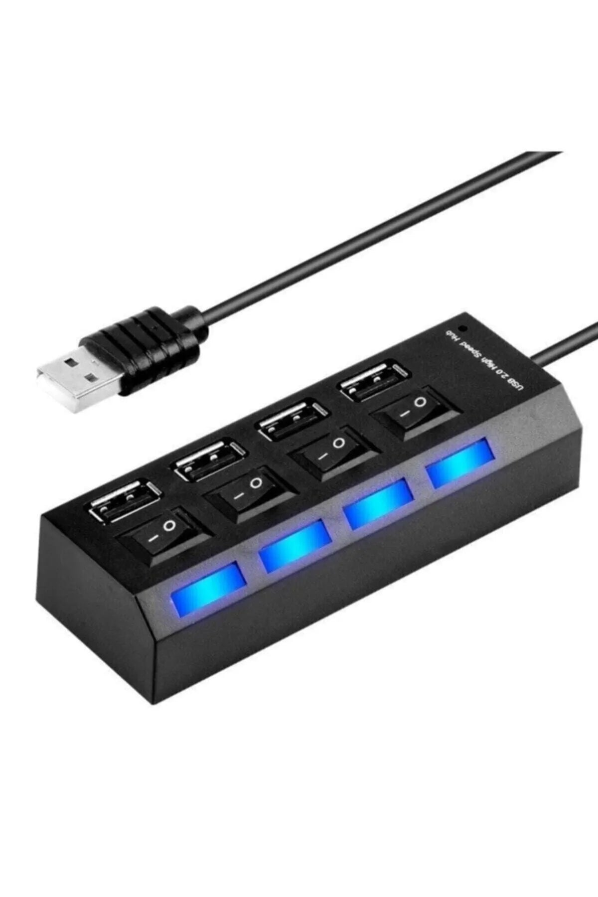 4 Port USB 2.0 Çoklayıcı Çoğaltıcı Hub Anahtarlı Işıklı On Off