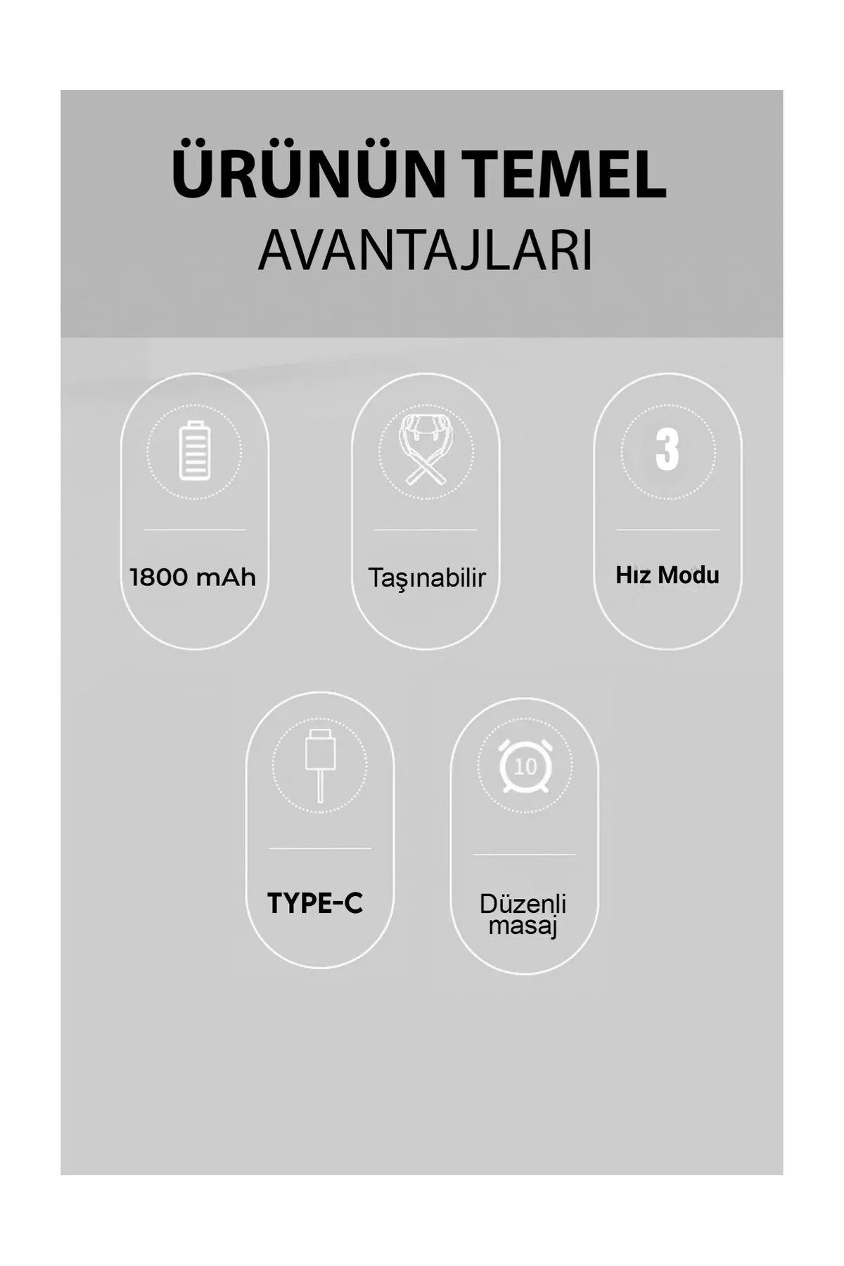 İnsan Eli Hissi Veren Şarjlı Masaj Aleti – Ovmalı, Boyun, Sırt Ve Bacak Masaj Cihazı