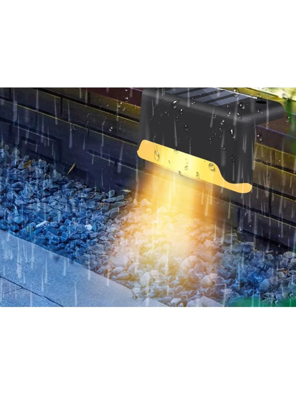 4'lü Paket Solar Güneş Enerjili Şarj Edilen Köşebent Merdiven Veranda Bahçe LED Lamba Siyah Solar-Köşenbent-Siyah