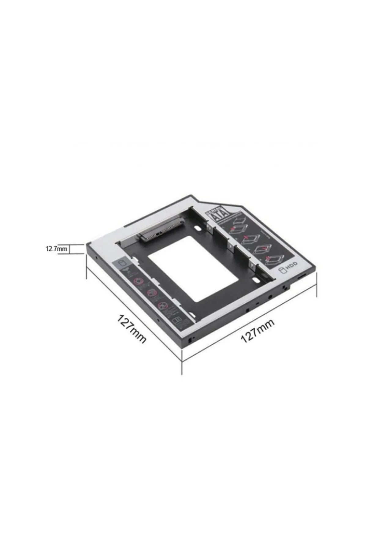 DVD Yuvasına Takılan SSD HDD Kutusu 12.7mm HDD Caddy Kızak